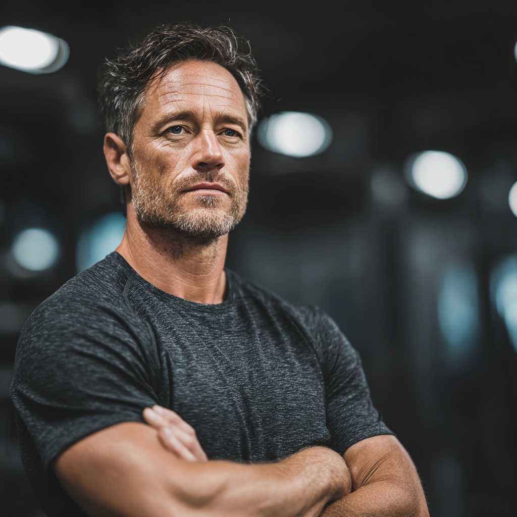 Confident middle-aged man in his 40s